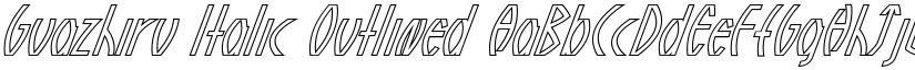 Guazhiru Italic Outlined font