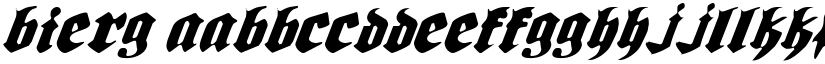 Bierg font