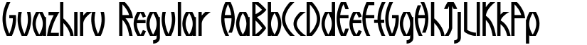 Guazhiru Regular font