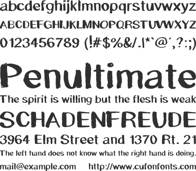 WHITEWASHER font preview