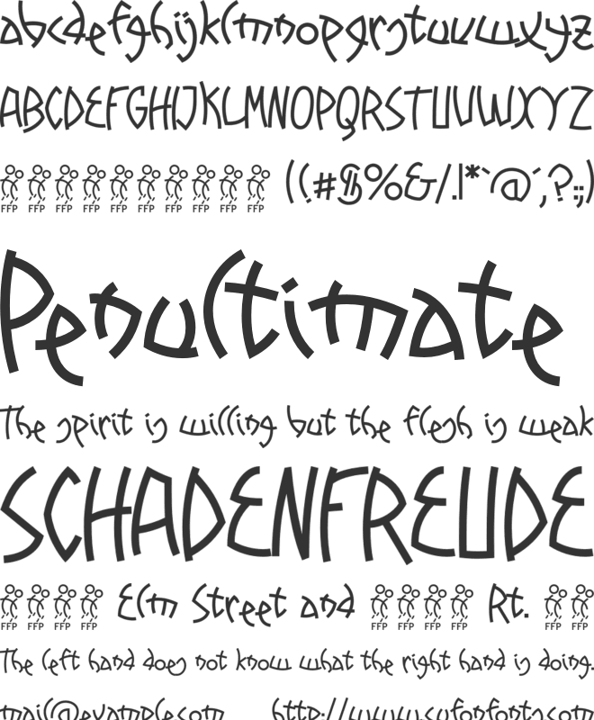 Promenades font preview