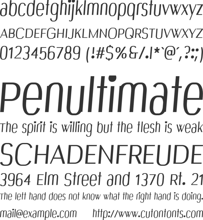 Bespoke font preview