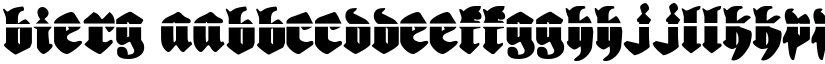 Bierg font