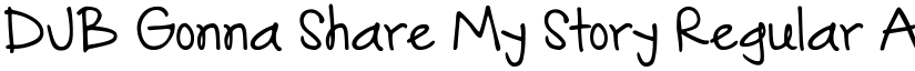 DJB Gonna Share My Story Regular font