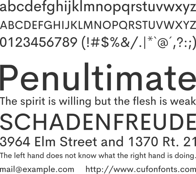 Cerebri Sans font preview