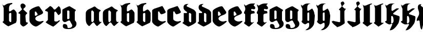 Bierg font