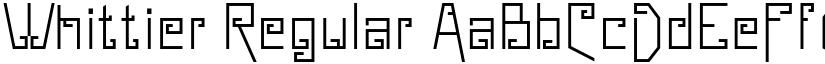 Whittier Regular font
