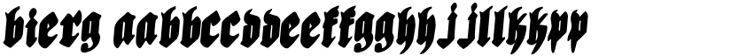 Bierg font