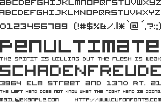 SadMachine font preview