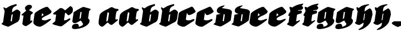 Bierg font
