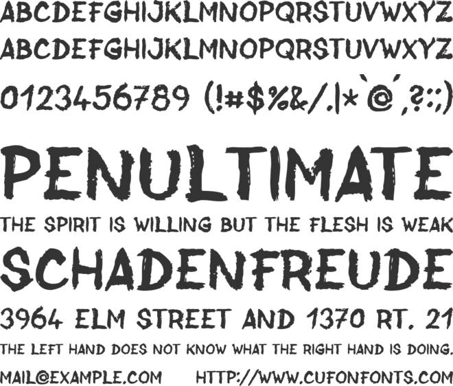 Jack Brusher font preview