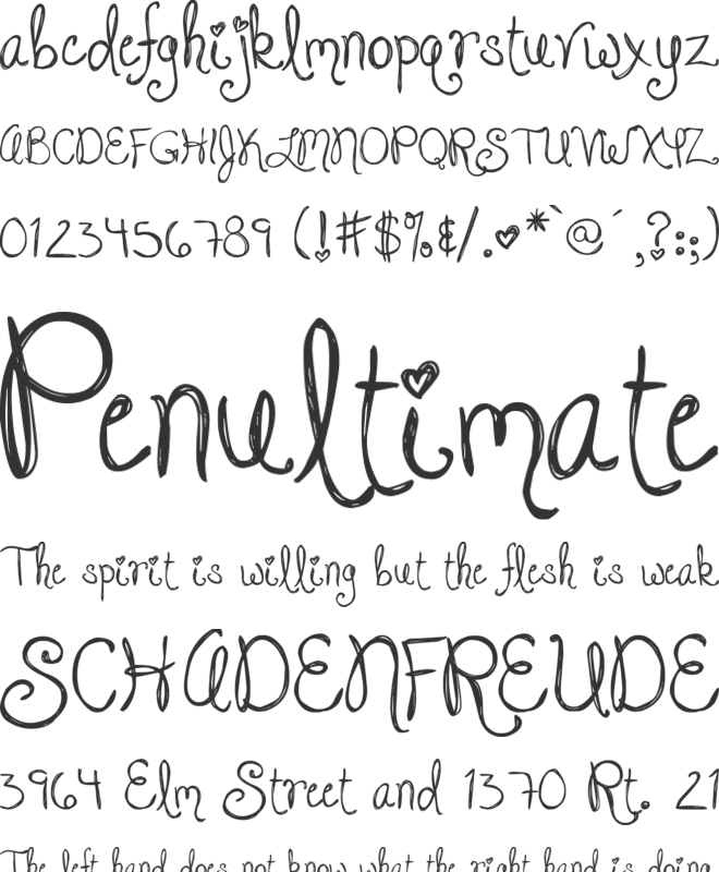 DJB Jacked Up Kinda Luv font preview