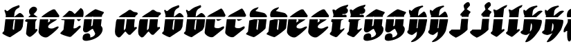 Bierg font