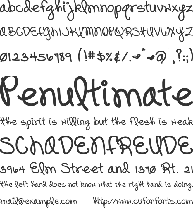 DJB Pinky Swear font preview