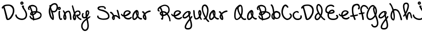DJB Pinky Swear Regular font