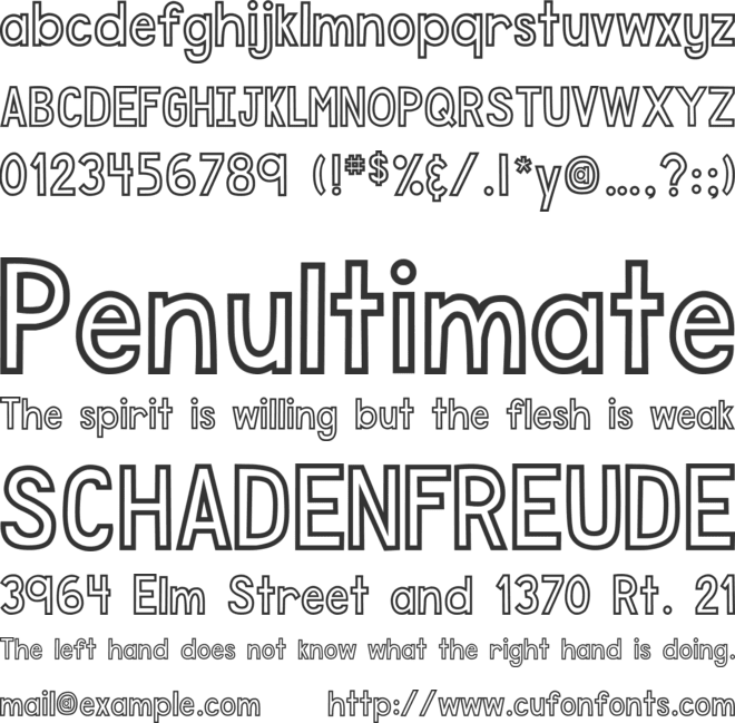 DJB Speak Out font preview