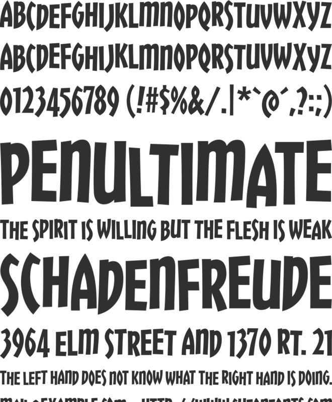 Chickweed Titling font preview