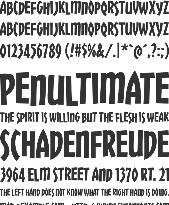 Chickweed Titling font preview