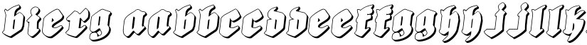 Bierg font
