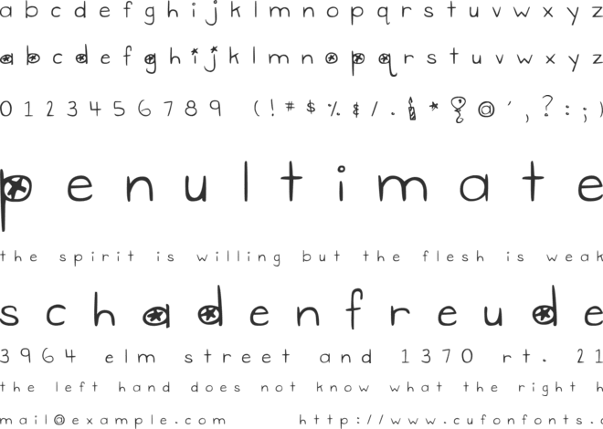 DJB Gimme Space font preview