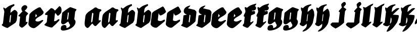 Bierg font
