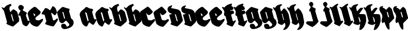 Bierg font