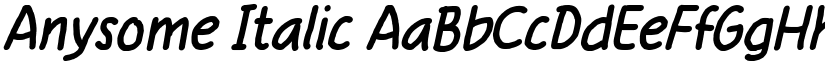 Anysome Italic font