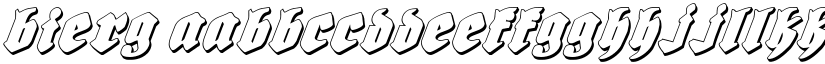 Bierg font