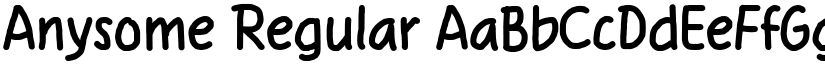 Anysome Regular font