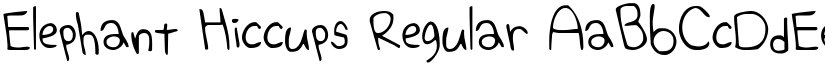 Elephant Hiccups Regular font