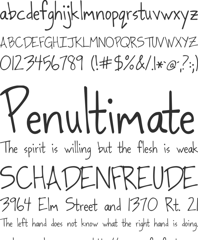 Dancing in the Minefields font preview