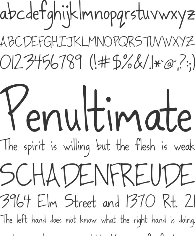Dancing in the Minefields font preview