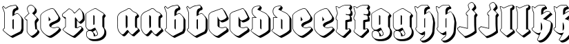Bierg font