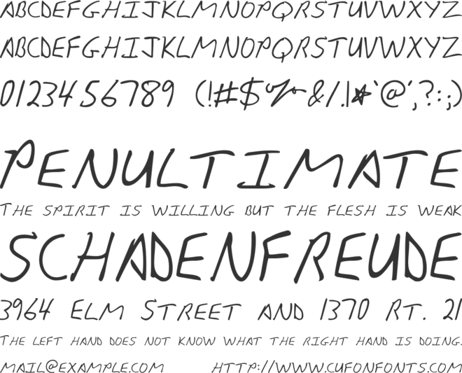 KG Sunny Afternoon font preview