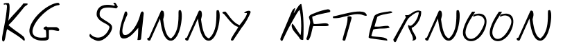 KG Sunny Afternoon Regular font