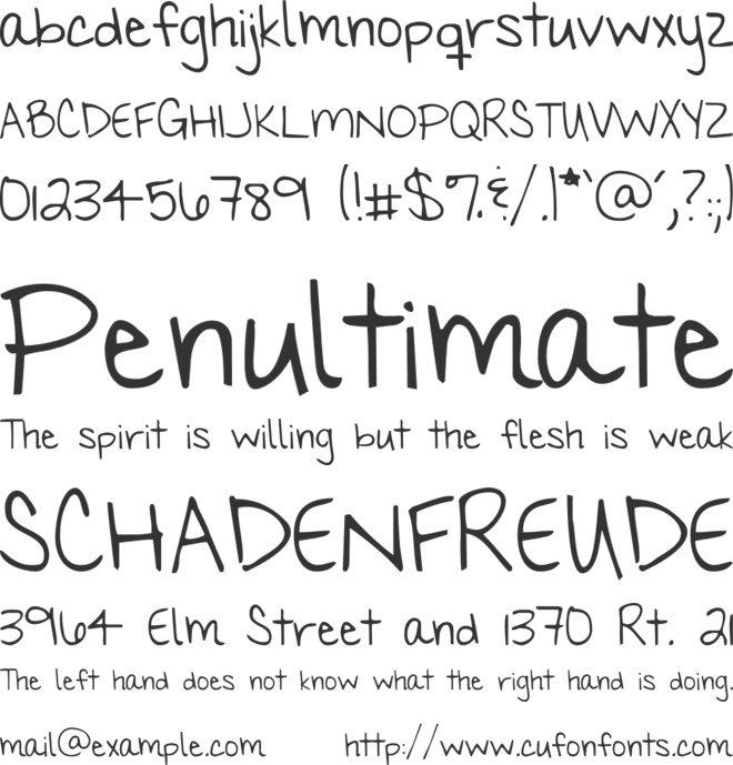 My Hands are Holding You font preview