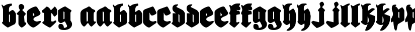Bierg font