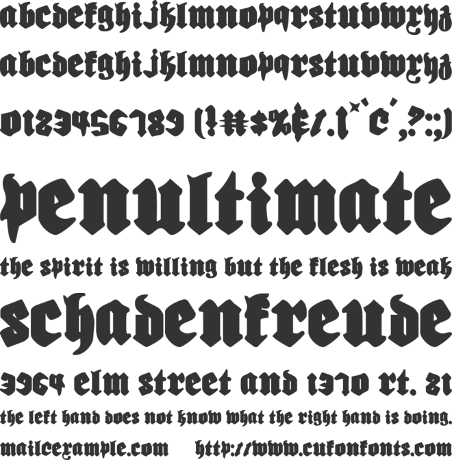 Biergarten font preview