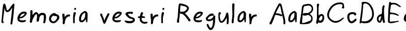 Memoria vestri Regular font