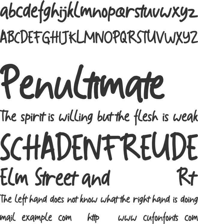 Flowerbee font preview