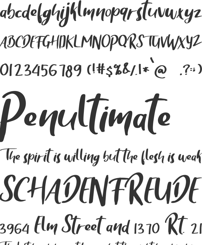 BabyShelly font preview