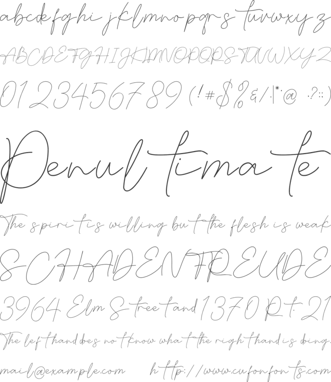 LonglifeMom font preview