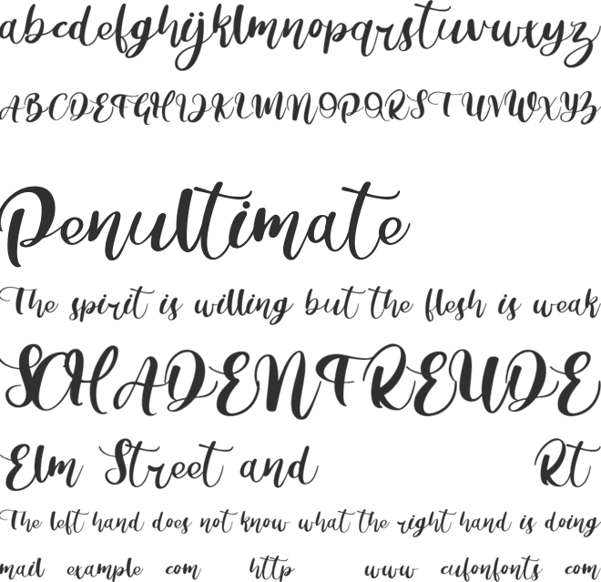 MothersBaby font preview