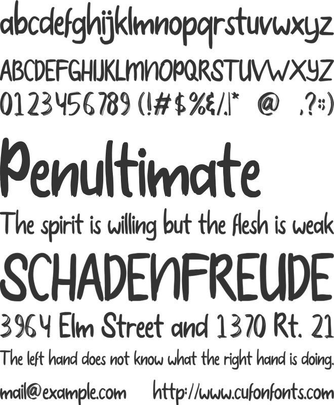 WaterColor font preview