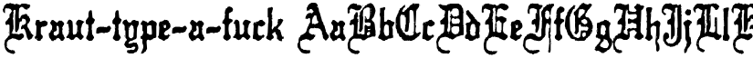 Kraut-type-a-fuck font