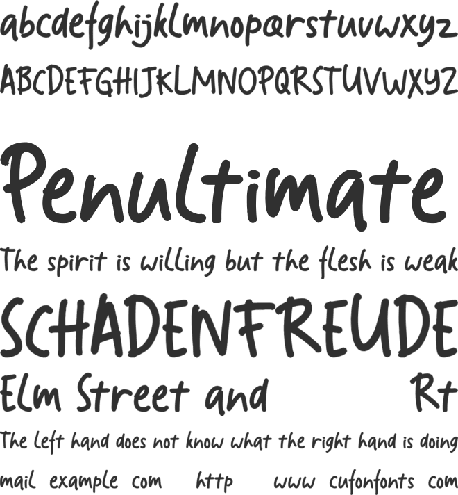 SpringCoffee font preview