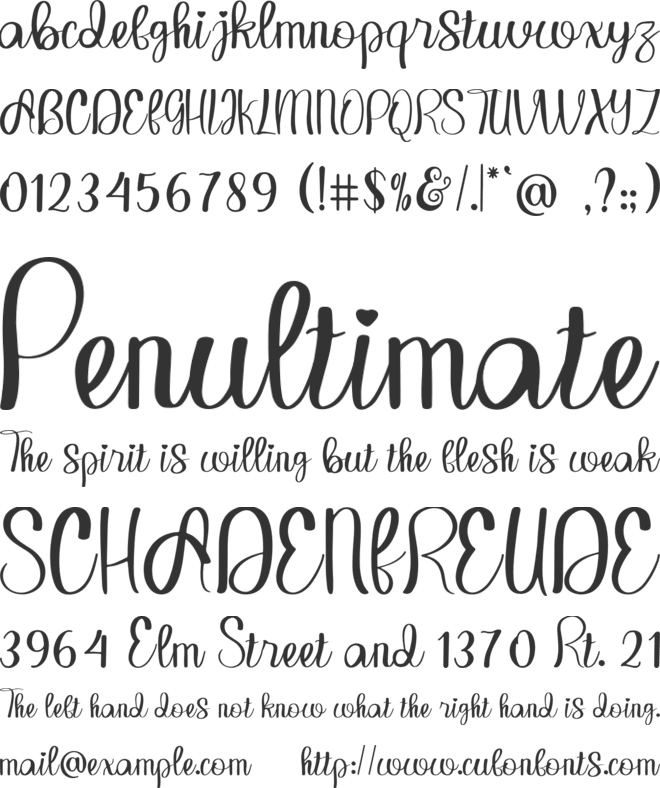 A Cherry font preview