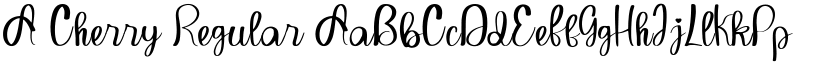 A Cherry Regular font