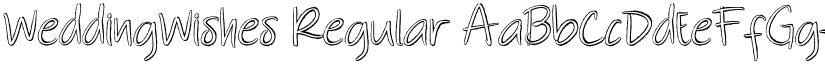 WeddingWishes Regular font