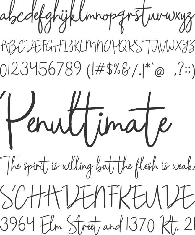 Teacher Signature font preview